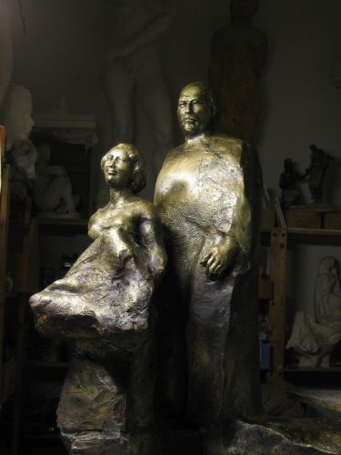 Boas und Rut Bronze 65 cm 2004 2