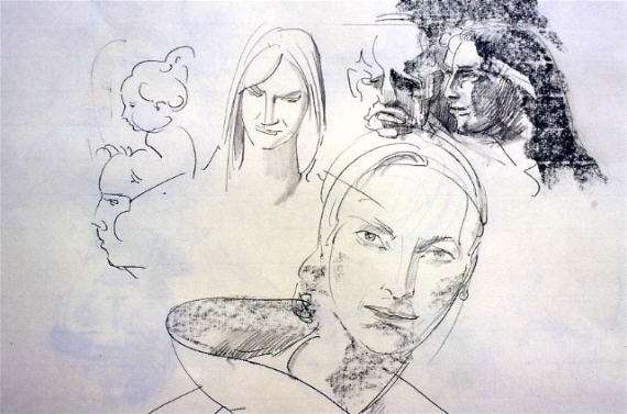 Portraitzeichnungen Bleistift 2004 1