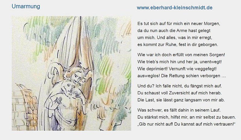 Zuversicht Engel Gedicht Eberhard Kleinschmidt j