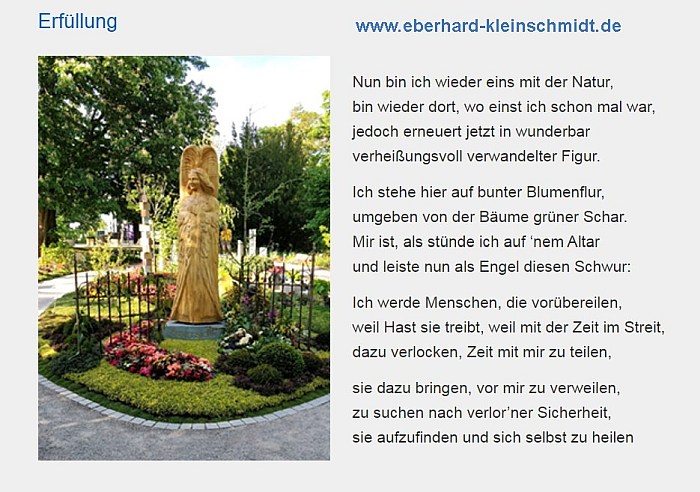 Zuversicht Engel Gedicht Eberhard Kleinschmidt l