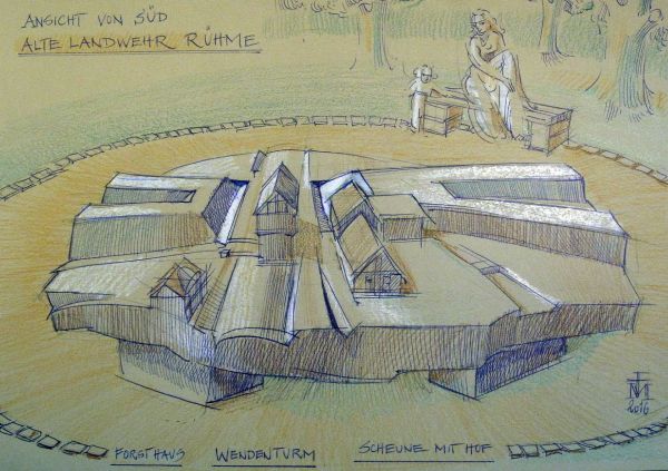 Ruehme Landwehr Steinrelief a Vorzeichnung c