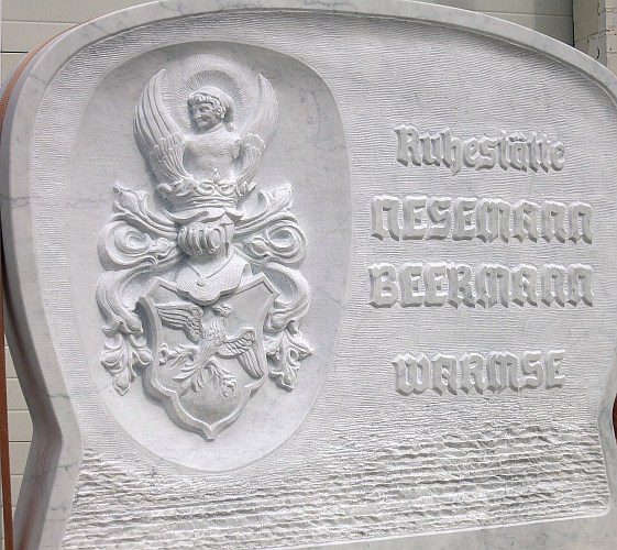 Wappengrabstein Marmor Magnus Kleine Tebbe b