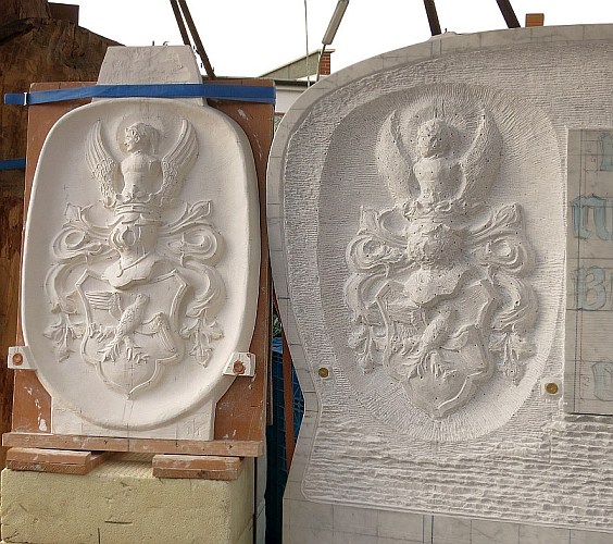 Wappengrabstein Marmor Magnus Kleine Tebbe c
