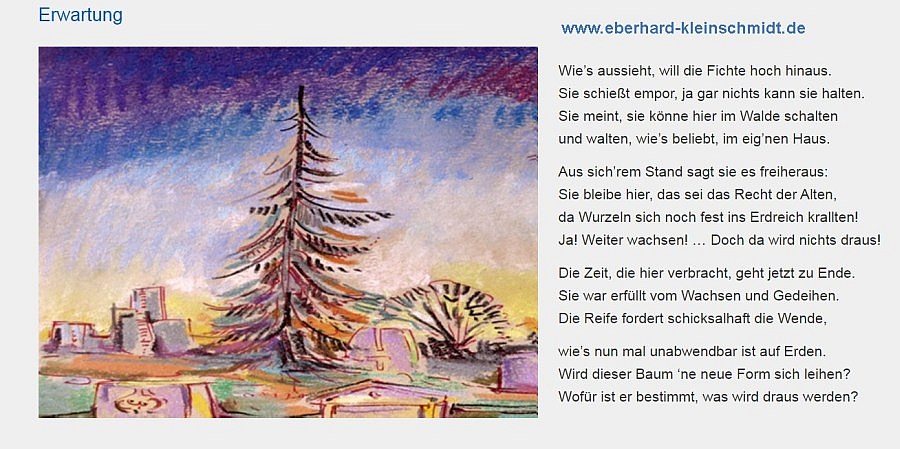 Zuversicht Engel Gedicht Eberhard Kleinschmidt a