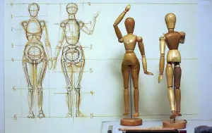 Figurenzeichnen Gliederpuppe Proportionsschema a